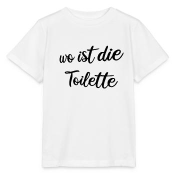 Wo ist die Toilette - Stanley/Stella Kinder T-Shirt MINI CREATOR  - Weiß - Vorne - Maike (125cm)