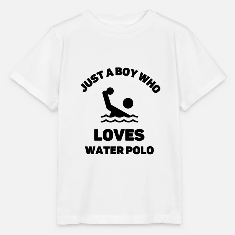 juste un garçon qui aime le water-polo - T-shirt bio MINI CREATOR Stanley/Stella Enfant - blanc