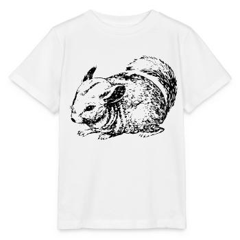 Chinchilla outline - Stanley/Stella MINI CREATOR Kids’ T-Shirt - white - Front - Maike (125cm)
