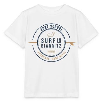 Logo für Surfen - Stanley/Stella Kinder T-Shirt MINI CREATOR  - Weiß - Vorne - Maike (125cm)