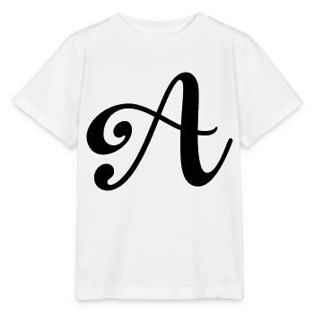 letter a - Stanley/Stella MINI CREATOR Kids’ T-Shirt - white - Front - Maike (125cm)