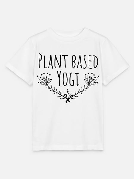 Plant Based Yogi - Stanley/Stella Kinder T-Shirt MINI CREATOR  - Weiß