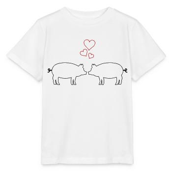 Pigs in Love - Stanley/Stella Kinder T-Shirt MINI CREATOR  - Weiß - Vorne - Maike (125cm)