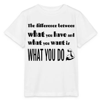 Was Sie tun, macht den Unterschied - Stanley/Stella Kinder T-Shirt MINI CREATOR  - Weiß - Vorne - Maike (125cm)