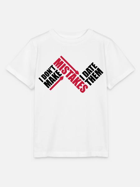 Date Mistakes Zitat Logo - Stanley/Stella Kinder T-Shirt MINI CREATOR - Weiß
