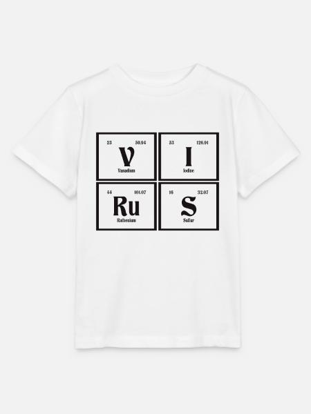 Virus - Periodensystem der Elemente - Stanley/Stella Kinder T-Shirt MINI CREATOR - Weiß