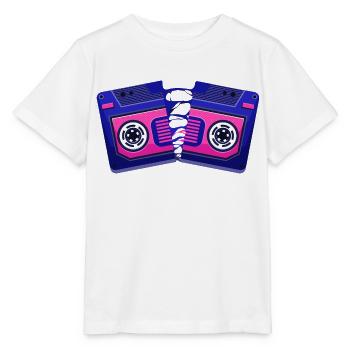 cassette cassée - T-shirt bio MINI CREATOR Stanley/Stella Enfant - blanc - Devant - Maike (125cm)
