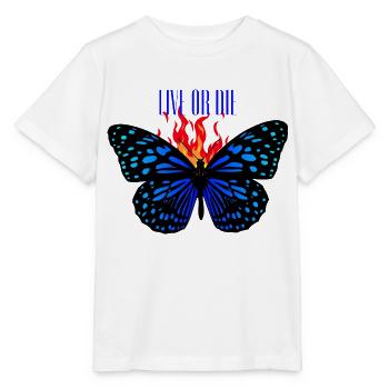 LIVE OR DIE - Stanley/Stella Kinder T-Shirt MINI CREATOR  - Weiß - Vorne - Maike (125cm)