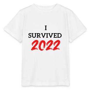I Survived 2022 - Stanley/Stella Kinder T-Shirt MINI CREATOR  - Weiß - Vorne - Maike (125cm)