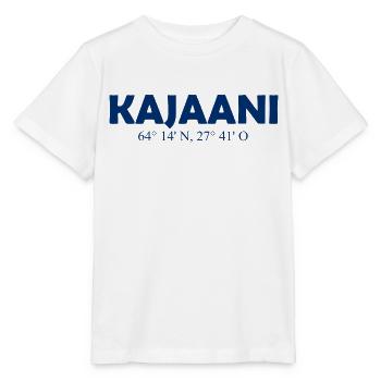 Kajaani - Finland - Coordinates Longitude Latitude - Stanley/Stella Kinder T-Shirt MINI CREATOR  - Weiß - Vorne - Maike (125cm)