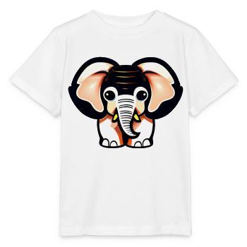 Little Elephant Cartoon Cute Love Adventure 5 - Stanley/Stella MINI CREATOR Kids’ T-Shirt - white - Front - Maike (125cm)