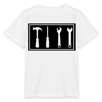 tool - Stanley/Stella MINI CREATOR Kids’ T-Shirt - white - Front - Maike (125cm)