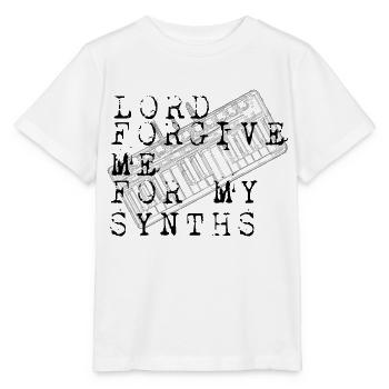 Seigneur pardonne-moi pour mes synthés - T-shirt bio MINI CREATOR Stanley/Stella Enfant - blanc - Devant - Maike (125cm)