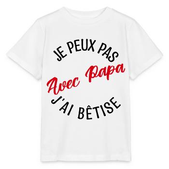 Cadeau papa. cadeau père. cadeau papa de l'année. - T-shirt bio MINI CREATOR Stanley/Stella Enfant - blanc - Devant - Maike (125cm)