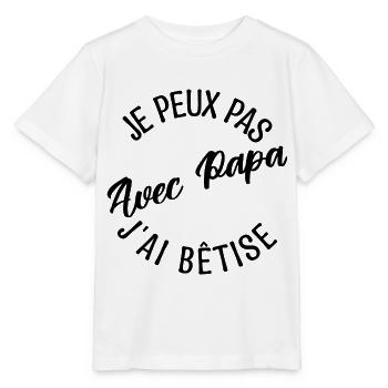 Cadeau papa. cadeau père. cadeau papa de l'année. - T-shirt bio MINI CREATOR Stanley/Stella Enfant - blanc - Devant - Maike (125cm)
