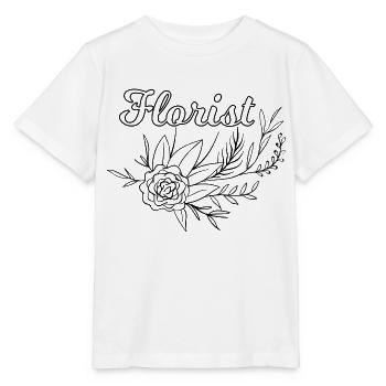 Flower Flower Plant - T-shirt bio MINI CREATOR Stanley/Stella Enfant - blanc - Devant - Maike (125cm)