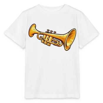 Trompete im Comic Stil - Stanley/Stella Kinder T-Shirt MINI CREATOR  - Weiß - Vorne - Maike (125cm)
