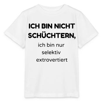 schüchtern - Stanley/Stella Kinder T-Shirt MINI CREATOR  - Weiß - Vorne - Maike (125cm)