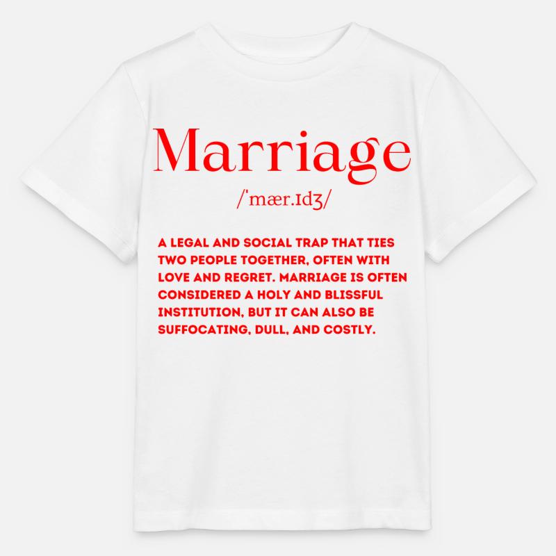 Définition du mariage - T-shirt bio MINI CREATOR Stanley/Stella Enfant - blanc