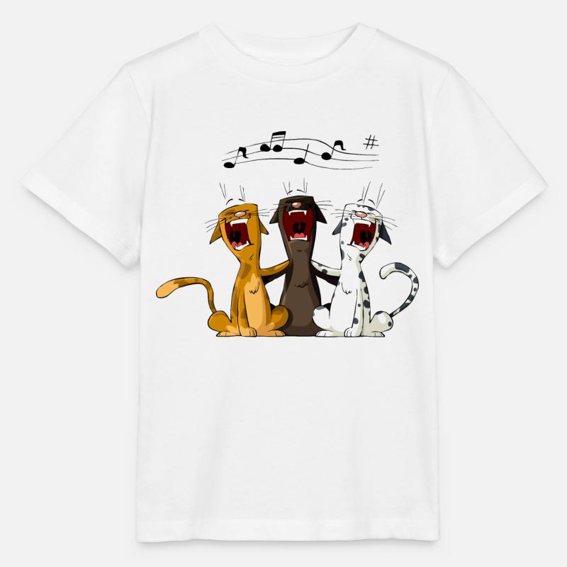 Singende Katzen - Stanley/Stella Kinder T-Shirt MINI CREATOR  - Weiß