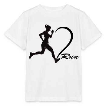 Coureur Courir Marathon RUN Chaussures de course RunningGirl - T-shirt bio MINI CREATOR Stanley/Stella Enfant - blanc - Devant - Maike (125cm)