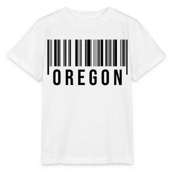 Oregon Strichcode - Stanley/Stella Kinder T-Shirt MINI CREATOR  - Weiß - Vorne - Maike (125cm)