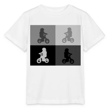 Biker Junior Pop Art gris - T-shirt bio MINI CREATOR Stanley/Stella Enfant - blanc - Devant - Maike (125cm)