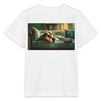 Niedliche Tiere chillen – Hund - Stanley/Stella Kinder T-Shirt MINI CREATOR  - Weiß - Vorne - Maike (125cm)