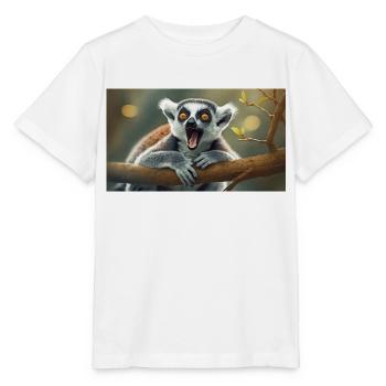 Niedliche Tiere chillen – Kattis - Stanley/Stella Kinder T-Shirt MINI CREATOR  - Weiß - Vorne - Maike (125cm)