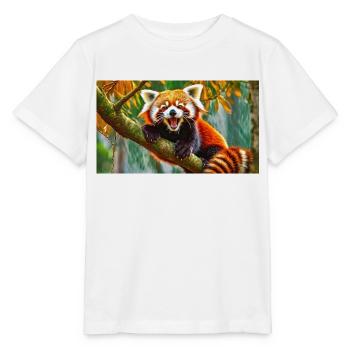 Niedliche Tiere chillen – Roter Panda - Stanley/Stella Kinder T-Shirt MINI CREATOR  - Weiß - Vorne - Maike (125cm)