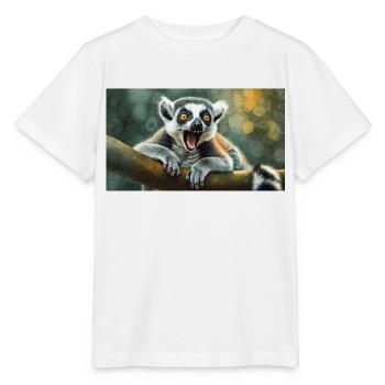 Niedliche Tiere chillen – Kattis - Stanley/Stella Kinder T-Shirt MINI CREATOR  - Weiß - Vorne - Maike (125cm)