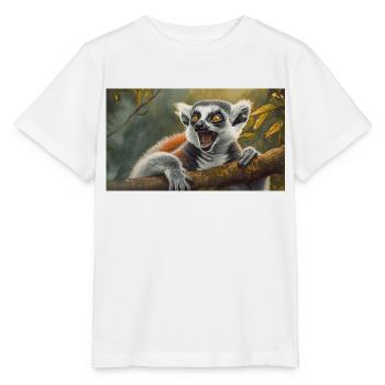 Niedliche Tiere chillen – Kattis - Stanley/Stella Kinder T-Shirt MINI CREATOR  - Weiß - Vorne - Maike (125cm)