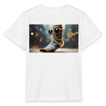 Jeu de mots ambigu sur l’expression allemande – Coole Socke - T-shirt bio MINI CREATOR Stanley/Stella Enfant - blanc - Devant - Maike (125cm)