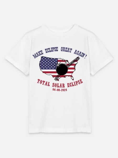 Total Solar Eclipse 2024 - Stanley/Stella Kinder T-Shirt MINI CREATOR - Weiß