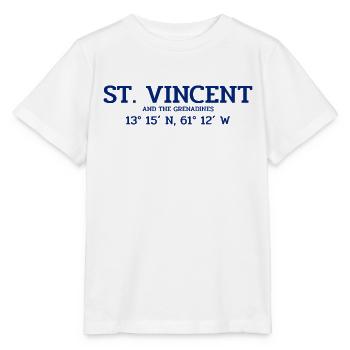 Saint-Vincent coordonne Koordinaten West Indies - T-shirt bio MINI CREATOR Stanley/Stella Enfant - blanc - Devant - Maike (125cm)