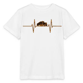 Battement de cœur avec camion - T-shirt bio MINI CREATOR Stanley/Stella Enfant - blanc - Devant - Maike (125cm)