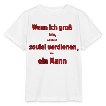 Equal pay - red - Stanley/Stella Kinder T-Shirt MINI CREATOR  - Weiß - Vorne - Maike (125cm)