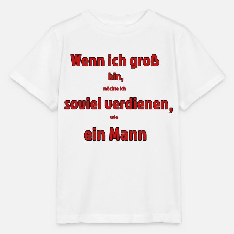 Equal pay - red - Stanley/Stella Kinder T-Shirt MINI CREATOR  - Weiß