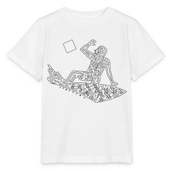 Surfer Maze (schwarze Version) - Stanley/Stella Kinder T-Shirt MINI CREATOR  - Weiß - Vorne - Maike (125cm)