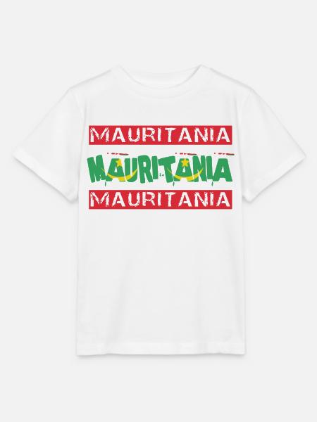 Mauretanien Text Flagge - Stanley/Stella Kinder T-Shirt MINI CREATOR  - Weiß