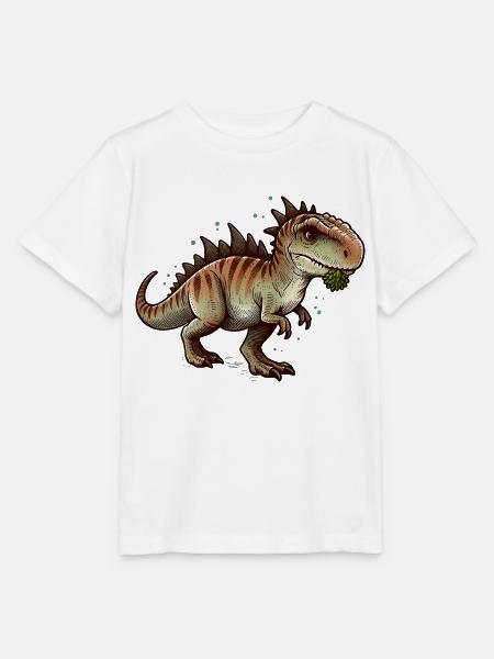 T-Rex Dinosaurier - Stanley/Stella Kinder T-Shirt MINI CREATOR  - Weiß