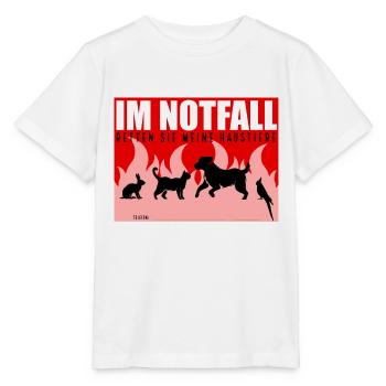 Rette meine Haustiere Notfall Hinweis Tierhalter - Stanley/Stella Kinder T-Shirt MINI CREATOR  - Weiß - Vorne - Maike (125cm)