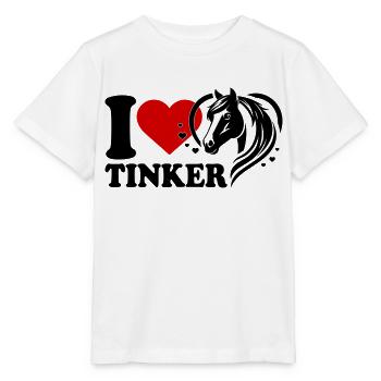 I love horse Tinker - Stanley/Stella MINI CREATOR Kids’ T-Shirt - white - Front - Maike (125cm)