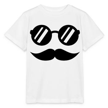 Schnurrbart - Stanley/Stella Kinder T-Shirt MINI CREATOR  - Weiß - Vorne - Maike (125cm)