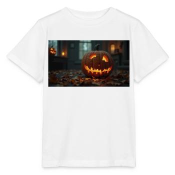 Pumpkin In A Haunted House - Stanley/Stella MINI CREATOR Kids’ T-Shirt - white - Front - Maike (125cm)