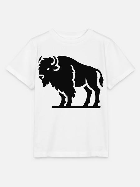 bison tier - Stanley/Stella Kinder T-Shirt MINI CREATOR - Weiß