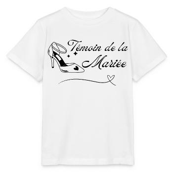Témoin de la mariée - T-shirt bio MINI CREATOR Stanley/Stella Enfant - blanc - Devant - Maike (125cm)