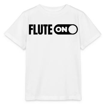 Turn on the flute - Stanley/Stella MINI CREATOR Kids’ T-Shirt - white - Front - Maike (125cm)