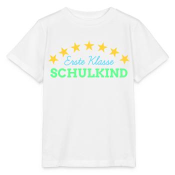 1. Klasse Schulkind Einschulung Schulbeginn - Stanley/Stella Kinder T-Shirt MINI CREATOR  - Weiß - Vorne - Maike (125cm)