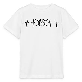 Knitting Knitted Heartbeat - Stanley/Stella MINI CREATOR Kids’ T-Shirt - white - Front - Maike (125cm)